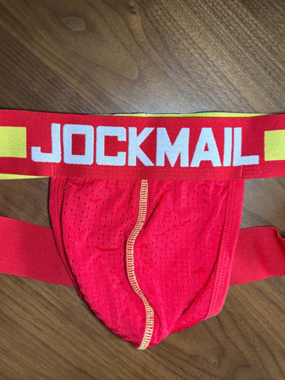 Jockmail Men's Red Athletic Jockstrap